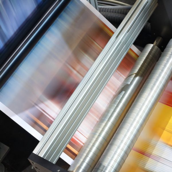 Detail of offset printing machine